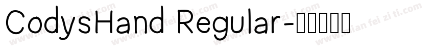 CodysHand Regular字体转换